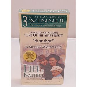 LIFE IS BEAUTIFUL ITALIAN VERSION ENGLISH SUBTITLES GREEN VARIANT RARE VIDEO VHS